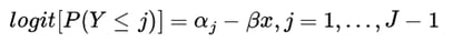 Proportional Odds Assumptions Equation