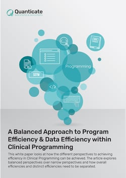 A balanced approach to program efficiency and data efficiency within Clinical Programming